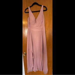 A-Line Pleated Chiffon Dress